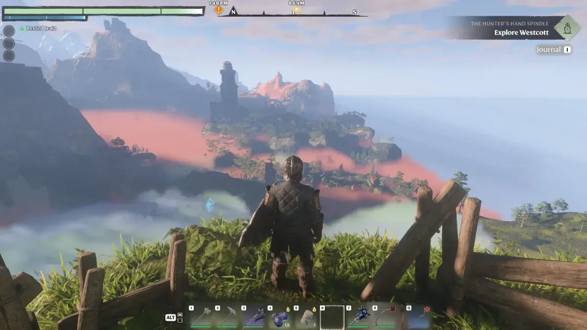 Red Shroud and dangerous terrain viewed from above