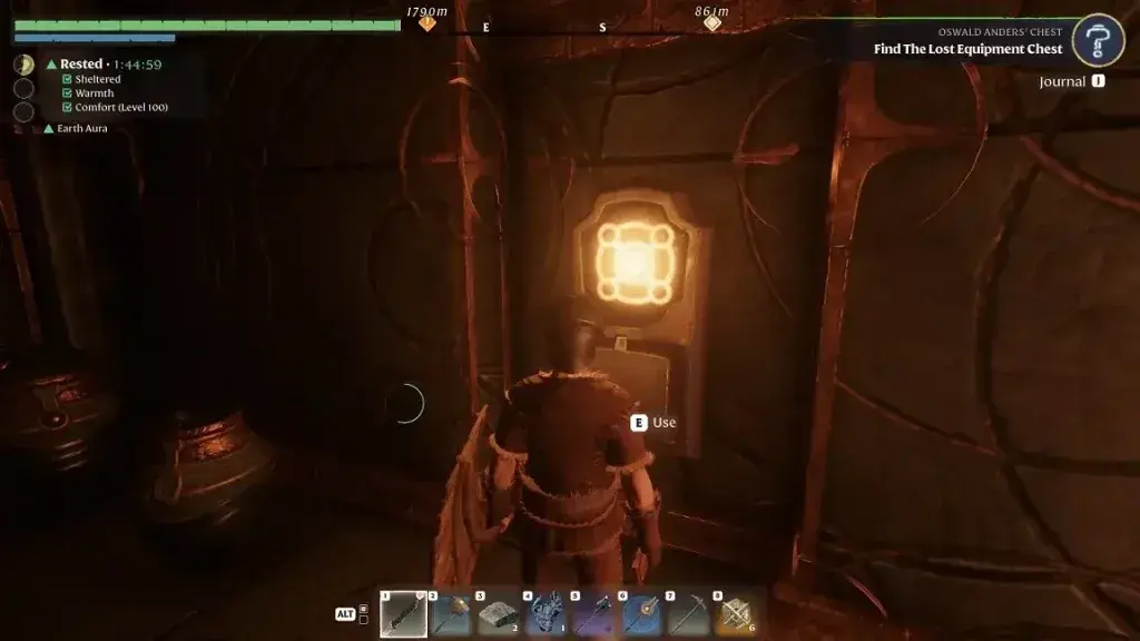 Interactable button inside the Hunter Vault side room
